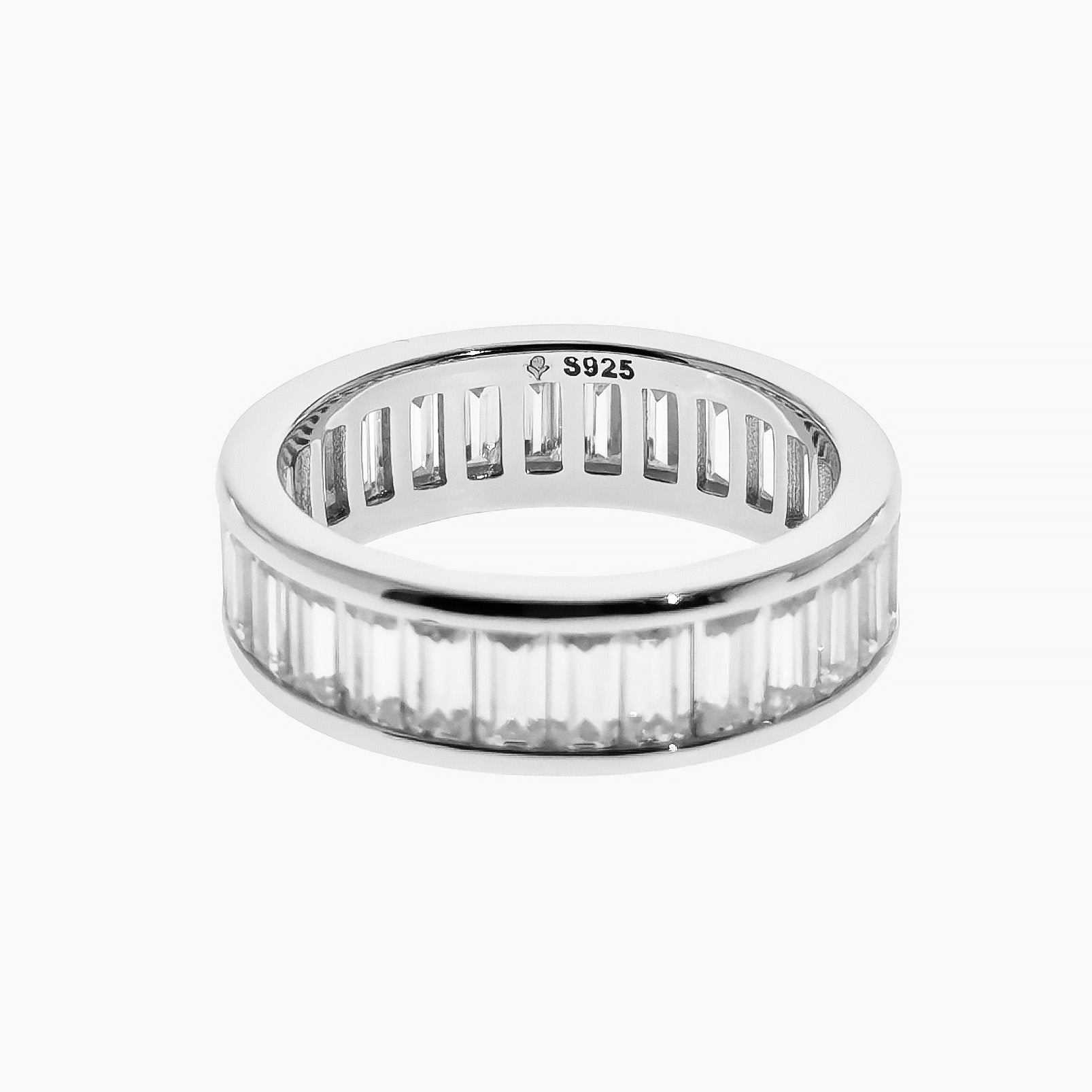 Baguette-Cut Moissanite Band