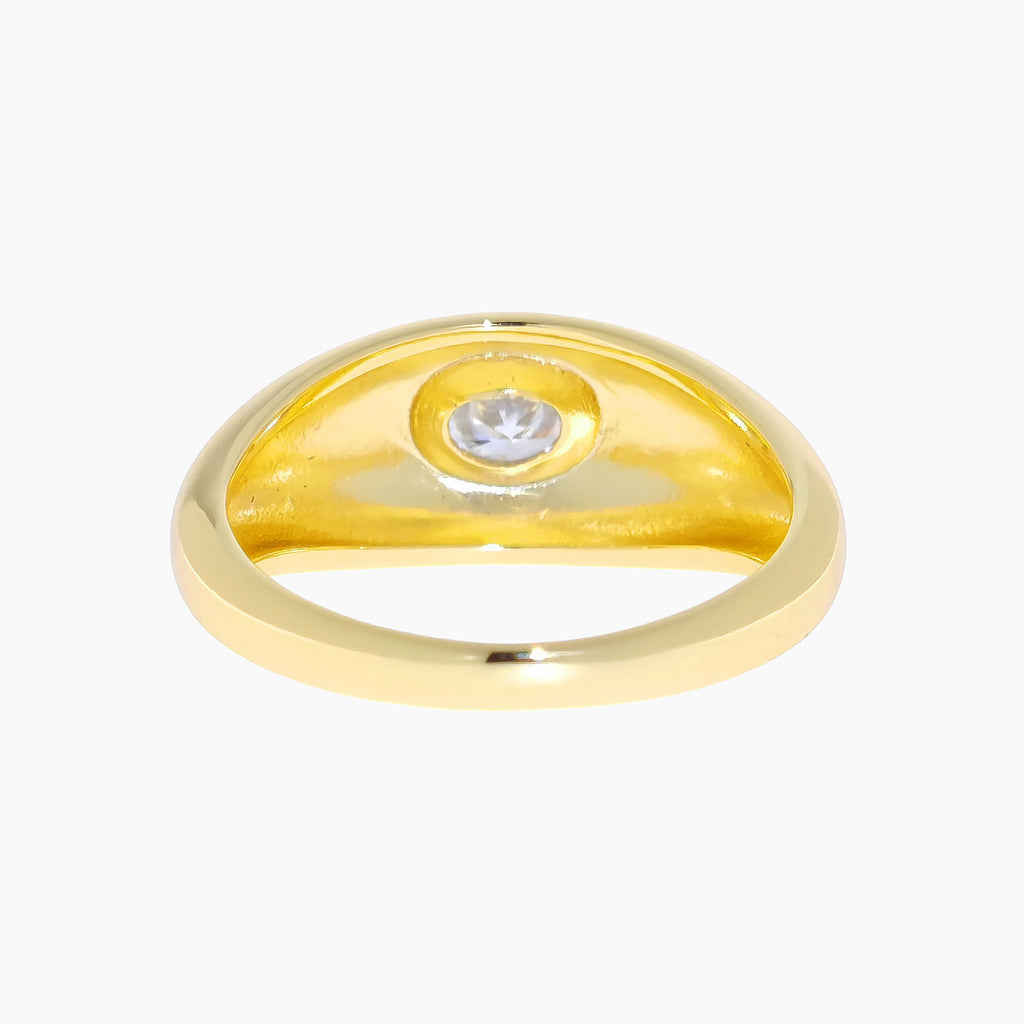 Solitaire Moissanite Dome Ring