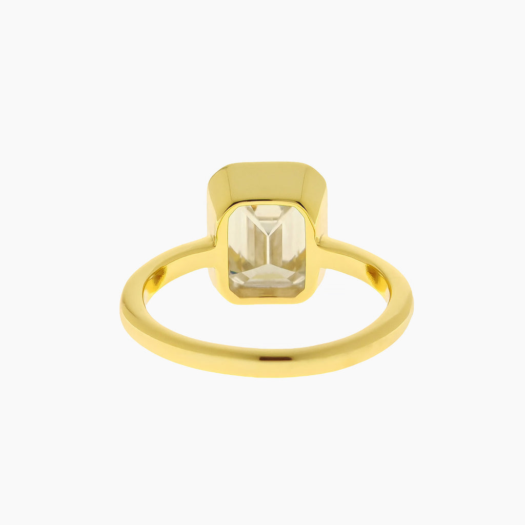 Emerald-Cut Moissanite Ring
