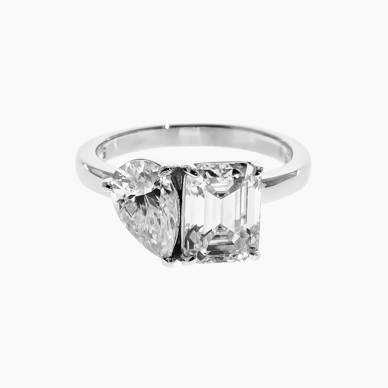 Toi et Moi Moissanite Ring