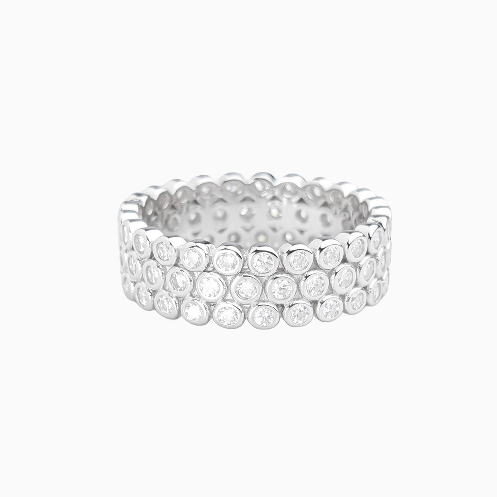 Moissanite Orbit Wide Band