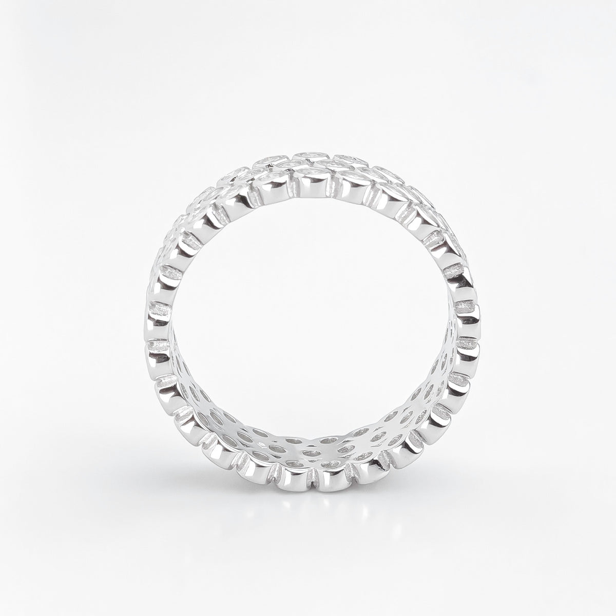 Moissanite Orbit Wide Band