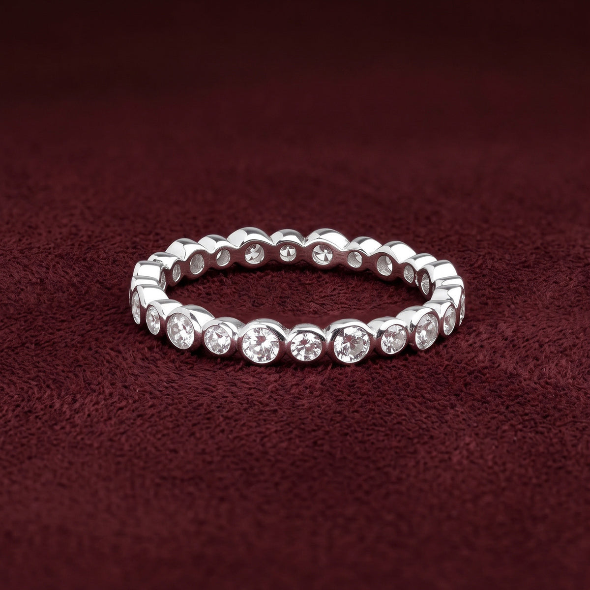 Bubble Glow Bezel Ring