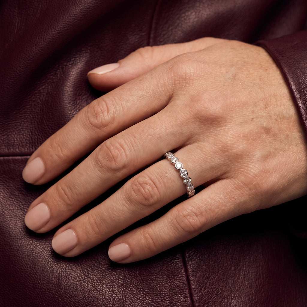 Bubble Glow Bezel Ring