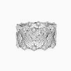 Floral Clusters Mesh Ring