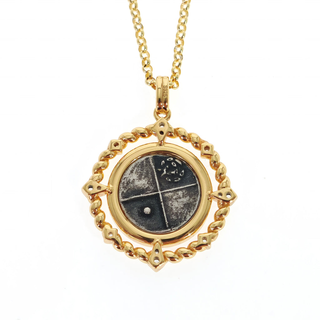 Collier de pièces de monnaie antiques retournées 5982