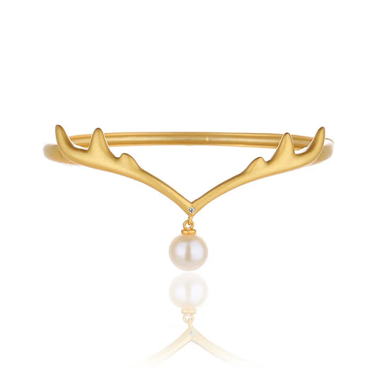 Bracelet en bois de perles d'eau douce PB1001