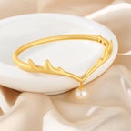 Bracelet en bois de perles d'eau douce PB1001