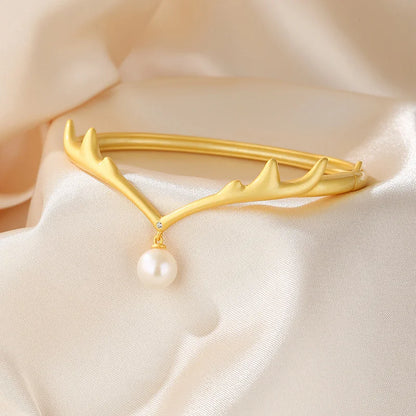 Bracelet en bois de perles d'eau douce PB1001