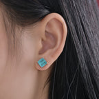 Boucles d'oreilles carrées Paraiba E0126
