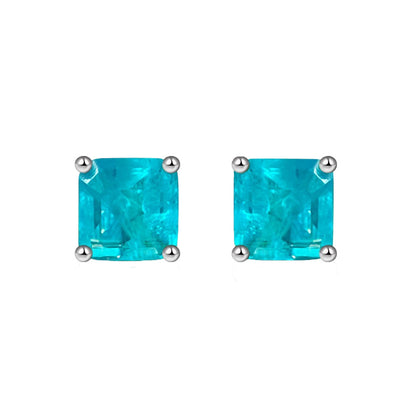 Boucles d'oreilles carrées Paraiba E0126