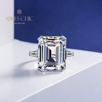 Bague citrine taille émeraude R1243