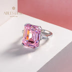 Bague citrine taille émeraude R1243