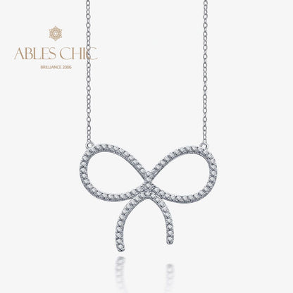 Collier pendentif papillon pavé P0733