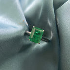 Bague de mariée émeraude R0881