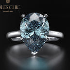 Bagues d'humeur solitaire poire R0349