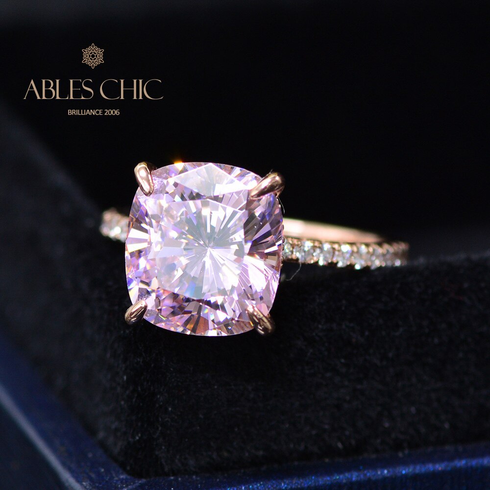 Bague de mariage coussin Kunzite R0947