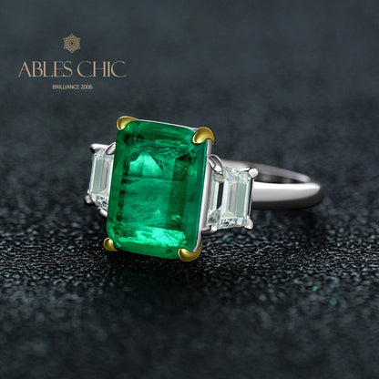 Bague de fiançailles Lab Emeraude Paraiba R0314