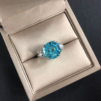 Bague de mariage octogone tanzanite R0324