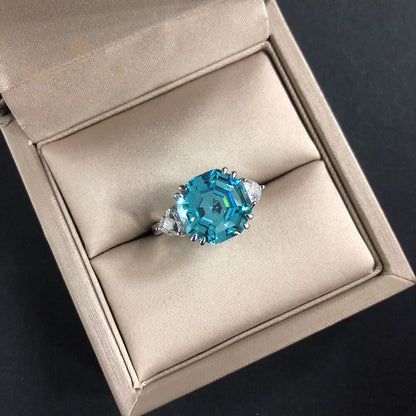 Bague de mariage octogone tanzanite R0324