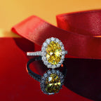 Bague de fiançailles ovale citrine R1021