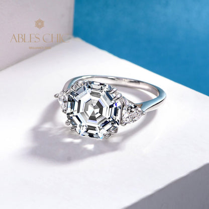 Bague de mariage octogone tanzanite R0324