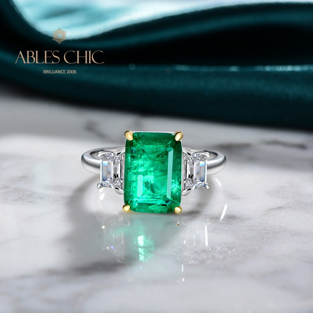 Bague de fiançailles Lab Emeraude Paraiba R0314