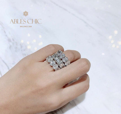 Alliance oblongue en diamant R0941