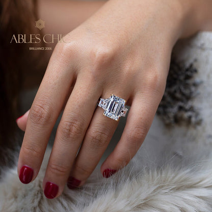 Bague de fiançailles Lab Emeraude Paraiba R0314