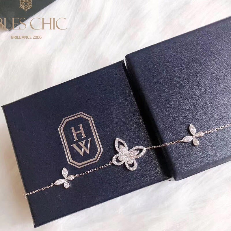 Bracelet glacé papillon pavé B0486