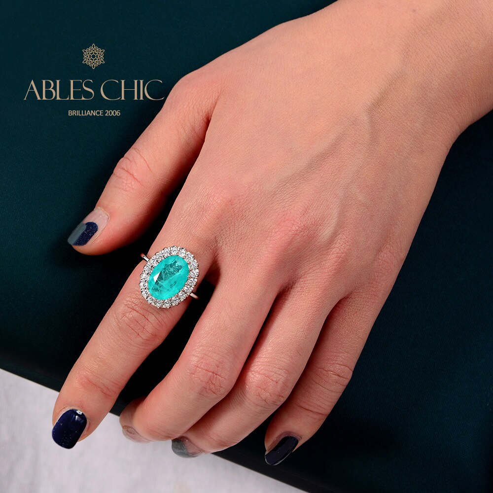 Bague de déclaration Paraiba R0320
