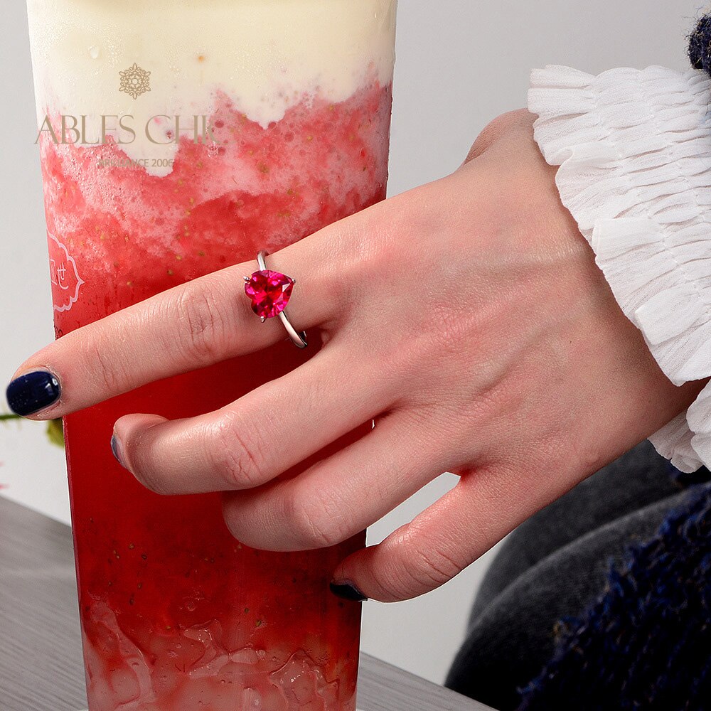 Bague de mariée solitaire coeur Kunzite R0308