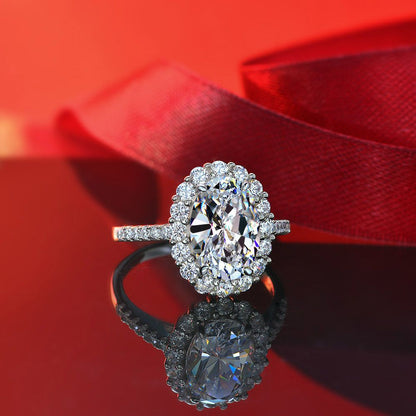 Bague de fiançailles ovale citrine R1021