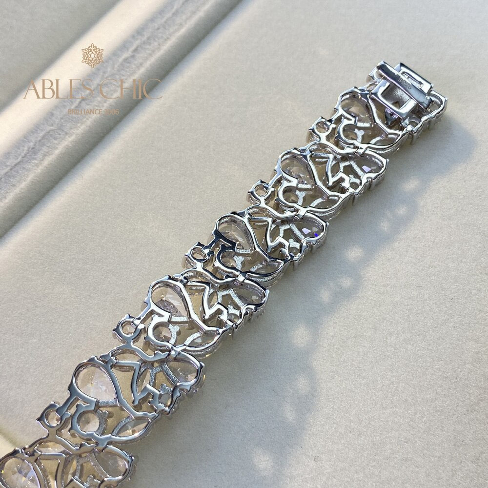 Bracelet de mariée floral glacé B0630