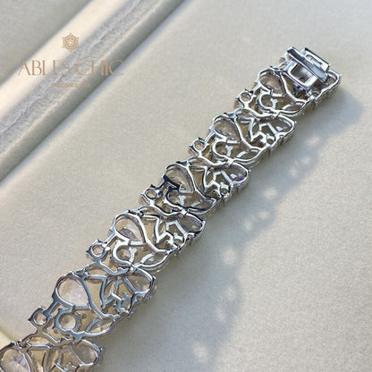 Bracelet de mariée floral glacé B0630