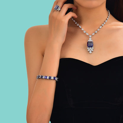 Bracelet de mariées saphir B0628