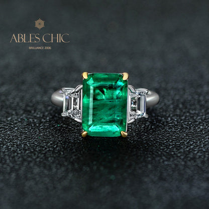Bague de fiançailles Lab Emeraude Paraiba R0314