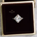 Bague de fiançailles solitaire carrée R1015