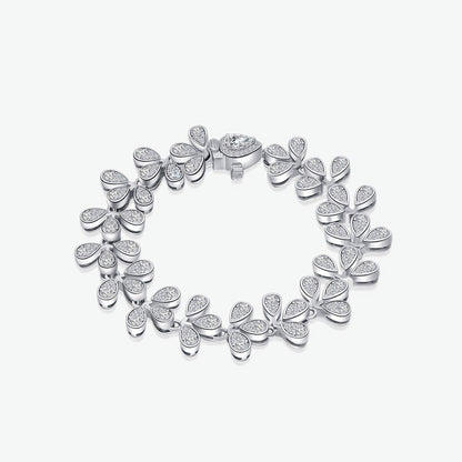 Bracelet de mariage glacé à fleurs B0553