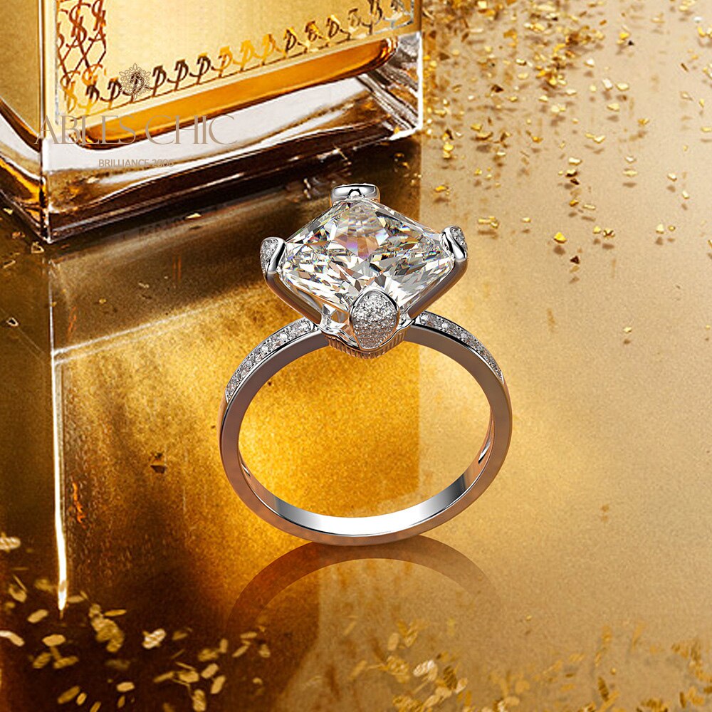 Bague de fiançailles solitaire carrée R1015