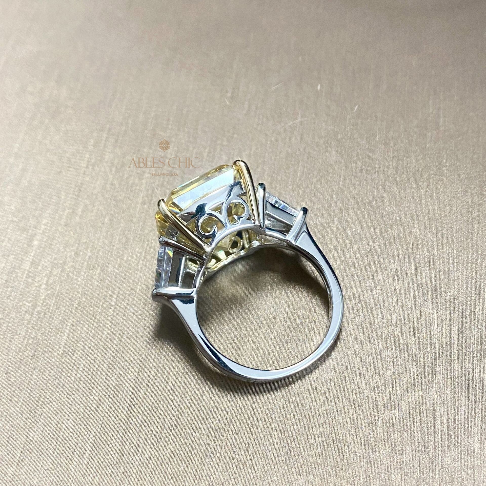 Bague de mariage fluorite morganite R0311