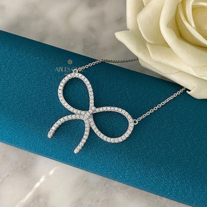 Collier pendentif papillon pavé P0733