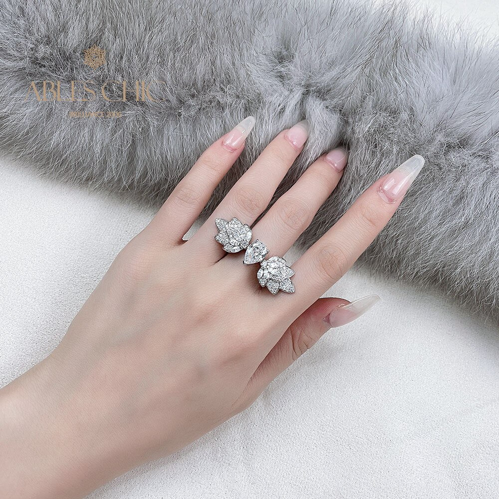 Bague Plume Ailes Florales R1526