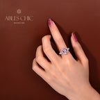 Asscher Bague de mariage citrine jaune R0864