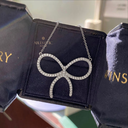 Collier pendentif papillon pavé P0733
