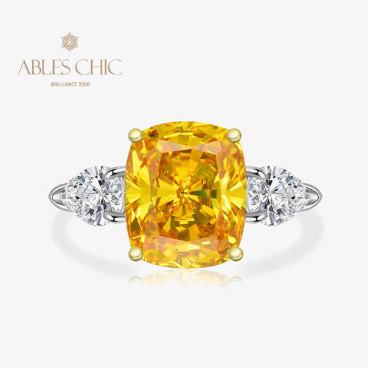 Bague cocktail citrine à haute teneur en carbone R0884