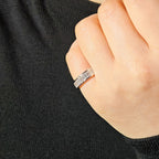 Baguette-Cut Moissanite Band