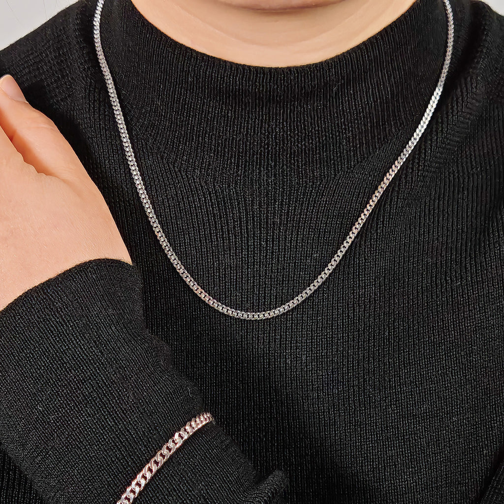 Diamond Cut Link Chain Necklace