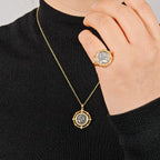 Collier de pièces de monnaie antiques retournées 5982