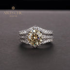 Ensemble d'anneaux empilables citrine R0317